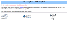 Tablet Screenshot of lists.orcasphere.net